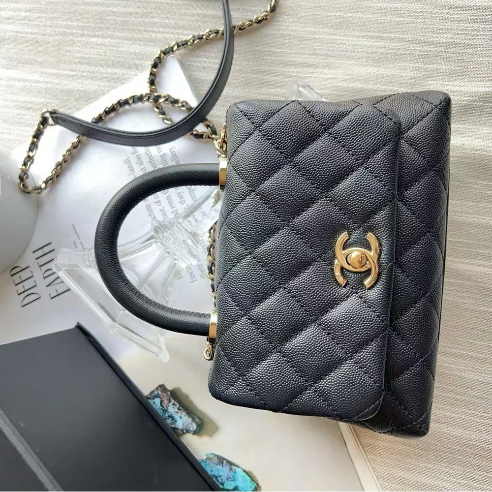 Chanel Caviar Mini Caviar Coco Handle Bag Black - Picture 7 of 10